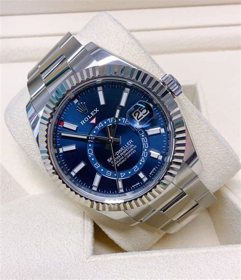 rolex sky dweller blue face price|Rolex Sky-Dweller watch price.